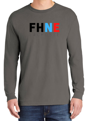 FHNE LACROSSE Comfort Colors Long Sleeve in Grey