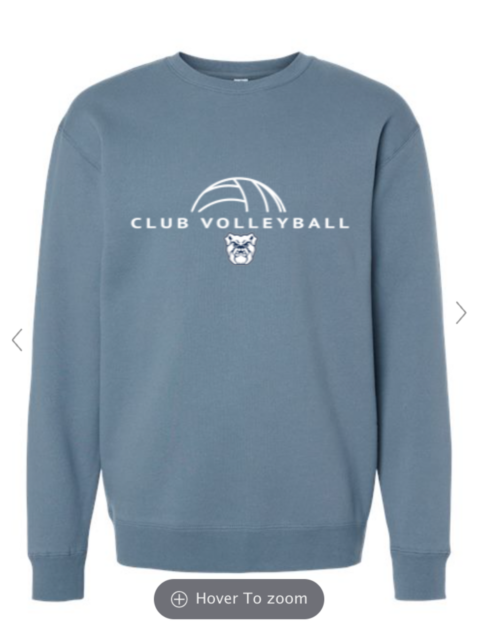 Butler Women's Club Volleyball Crewneck Sweatshirt Pigment Slate Blue