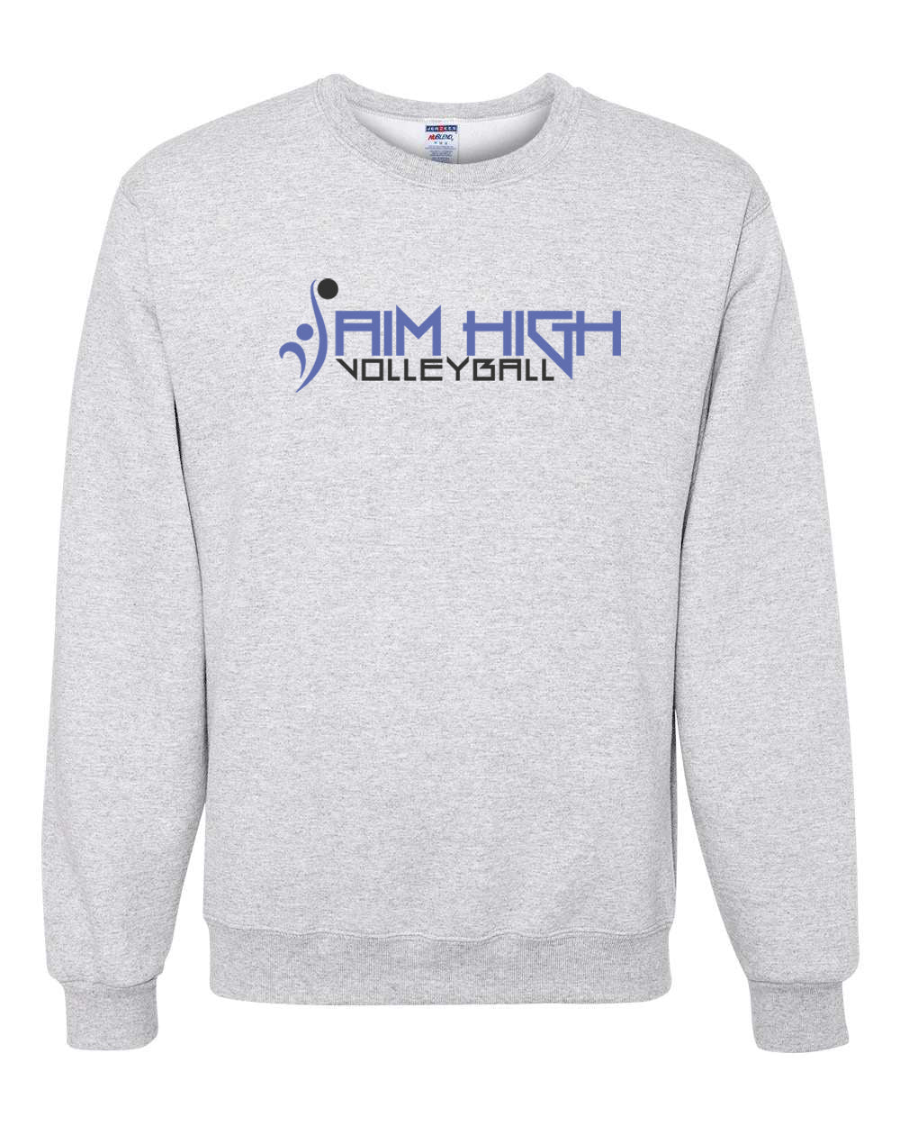 AIM HIGH VOLLEYBALL Jerzees Crew Neck Ash Grey