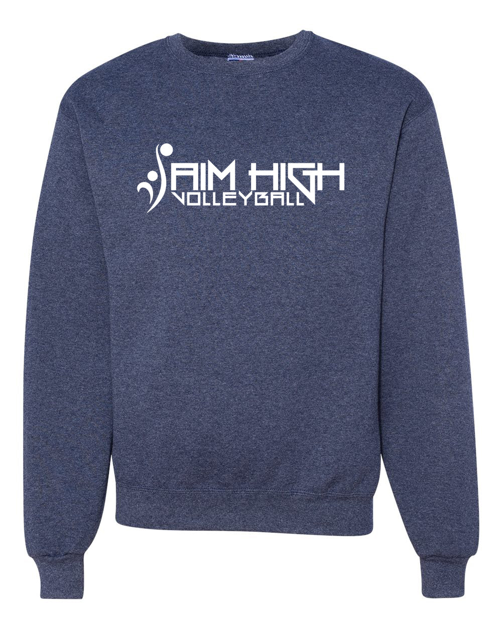 AIM HIGH VOLLEYBALL Jerzees Crew Neck Heathered Navy