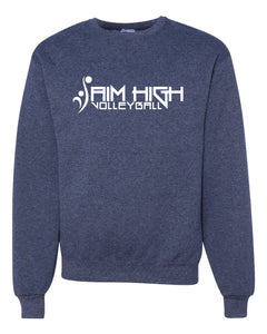 AIM HIGH VOLLEYBALL Jerzees Crew Neck Heathered Navy