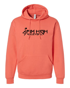 AIM HIGH VOLLEYBALL Jerzees hoodie Sunset Coral