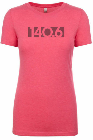 Woman's short sleeve triathlon tshirt "140.6 barcode" by Endurance Apparel