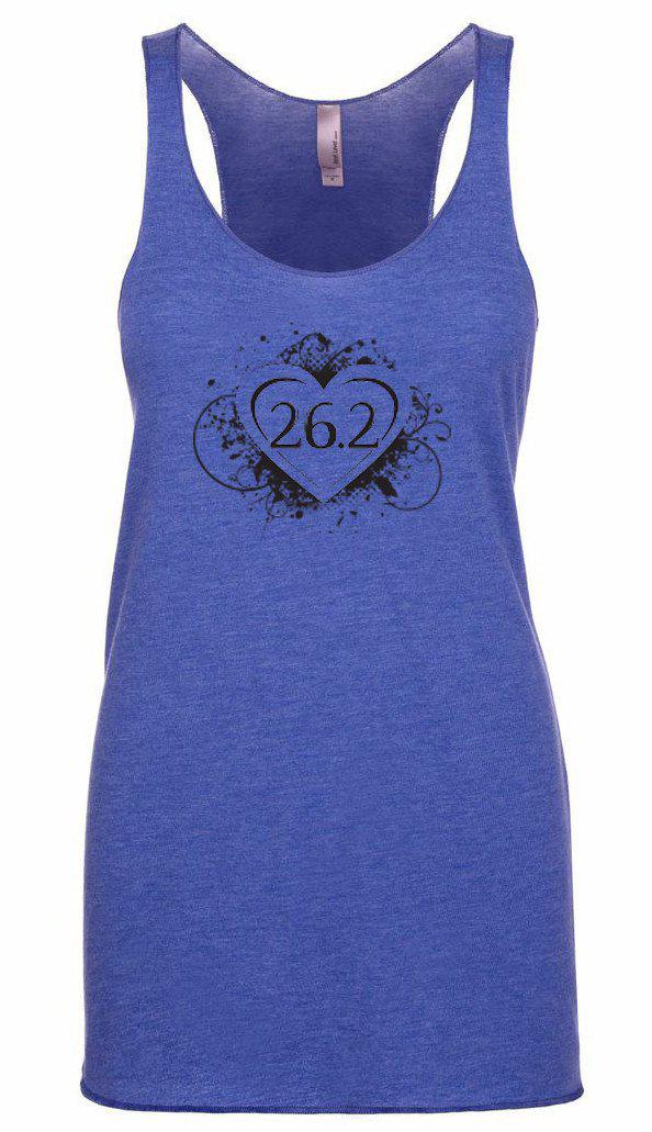 26.2 HEART Tri-Blend Racer Back Tank