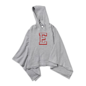 "E" Stylish Sweatshirt Poncho