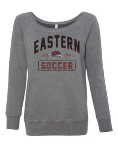 EASTERN SOCCER  EST Bella & Canvas Wide Neck Sweatshirt grey