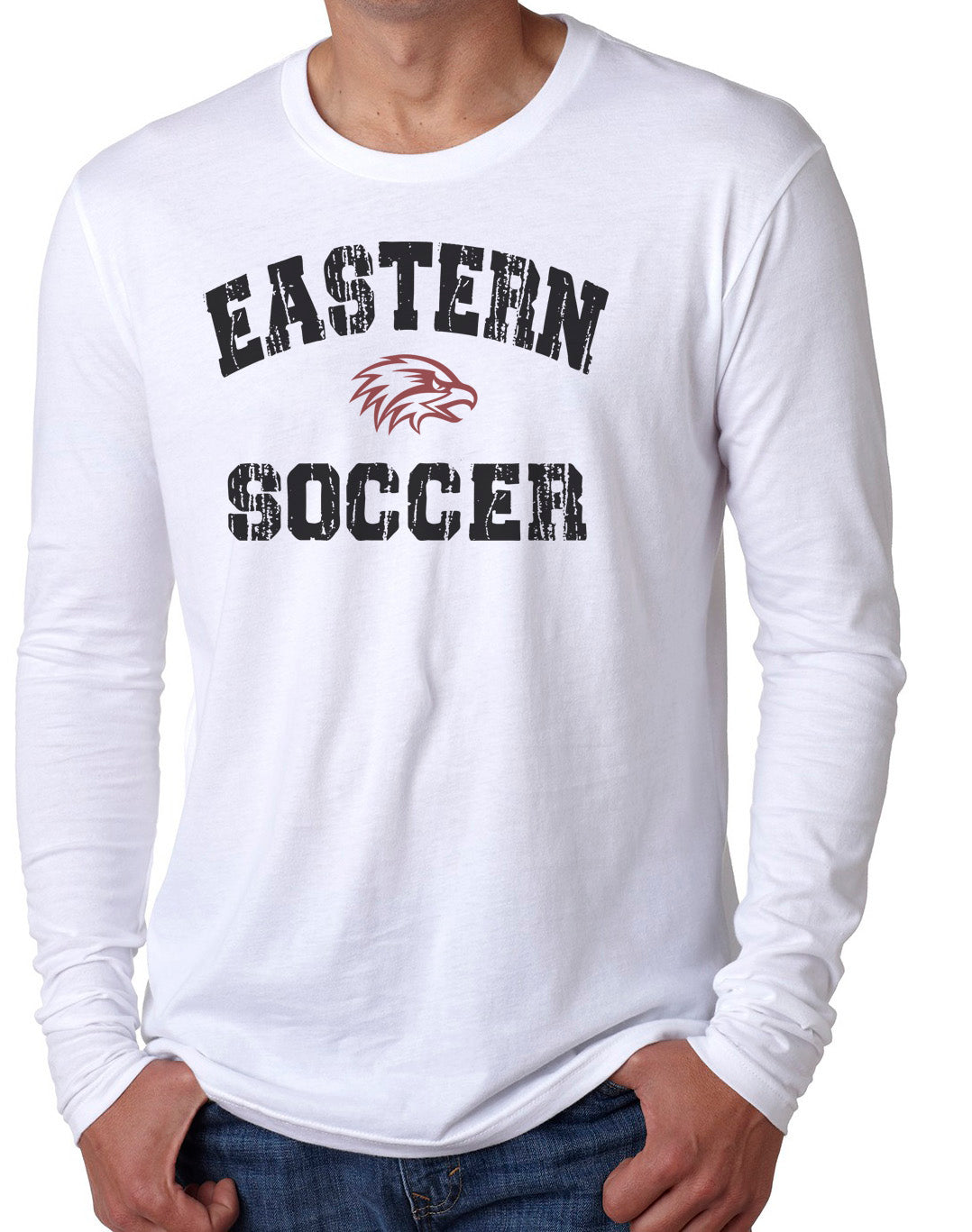 EASTERN SOCCER DISTRESSED Soft Cotton Long Sleeve Unisex T-Shirt