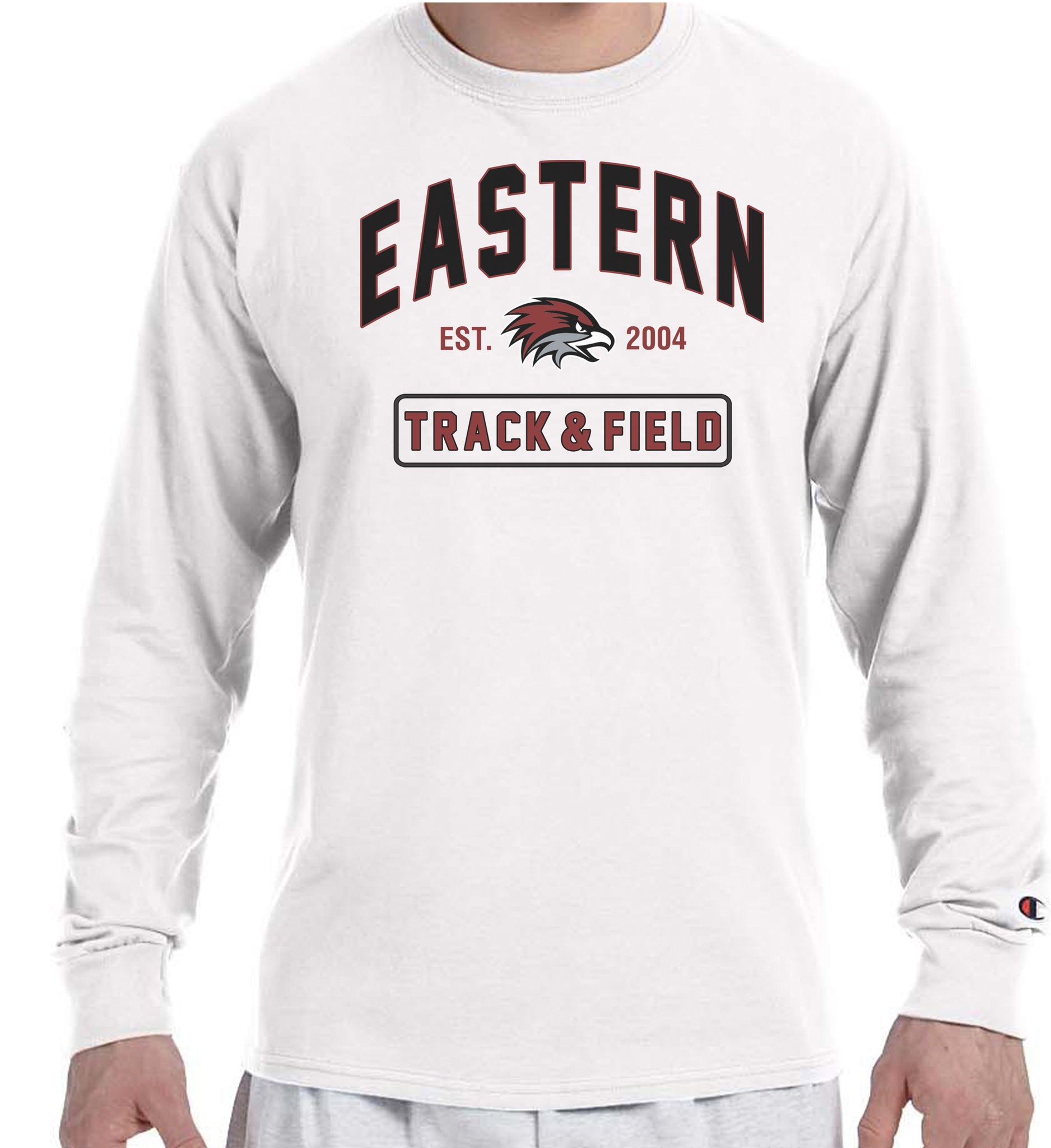 EASTERN TRACK EST Champion Brand Long Sleeve White