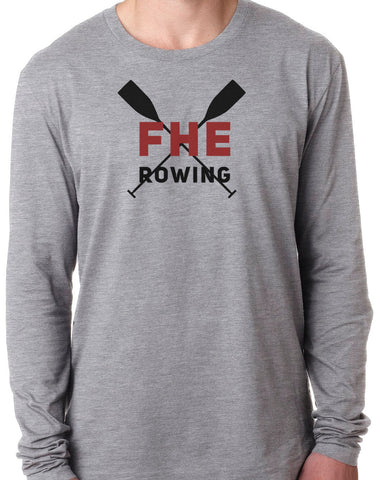 FHE ROWING RED OARS Long Sleeve Unisex Tri-Blend T-Shirt