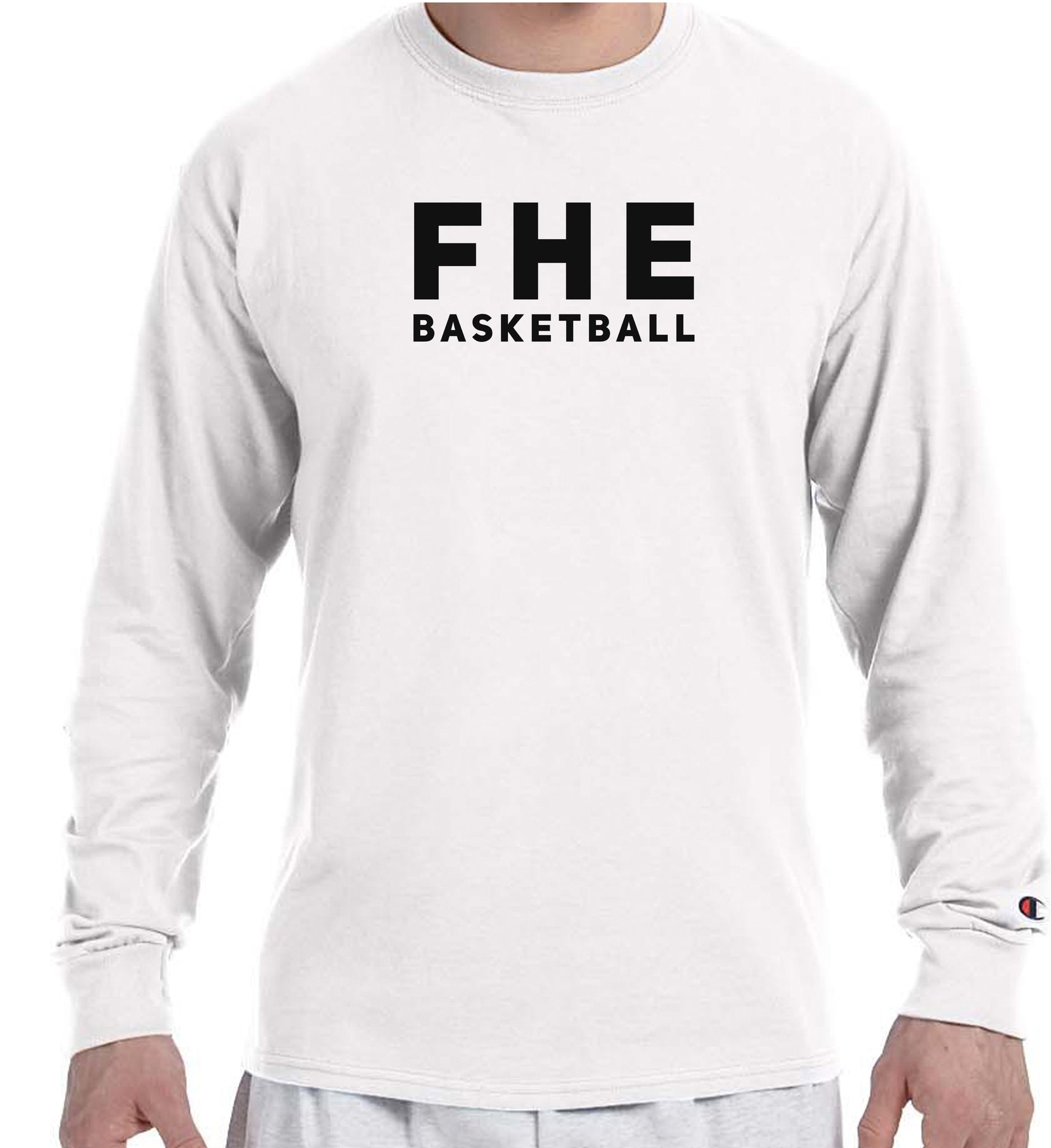 FHE BASKETBALL SIMPLE Champion Brand Long Sleeve White