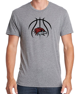 BASKETBALL HAWK HEAD Men's Premium Short Sleeve Tri-Blend