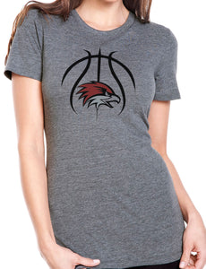 BASKETBALL HAWK HEAD Women's Tri-Blend Short Sleeve