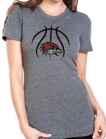 BASKETBALL HAWK HEAD Women's Tri-Blend Short Sleeve