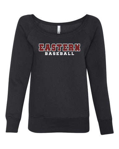 EASTERN BASEBALL Bella & Canvas Wide Neck Sweatshirt