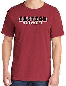 EASTERN BASEBALL Comfort Colors Short Sleeve in Crimson