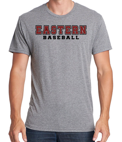 EASTERN BASEBALL Men's Premium Short Sleeve Grey Tri-Blend