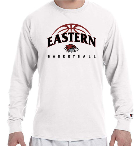 EASTERN BASKETBALL Champion Brand Long Sleeve White