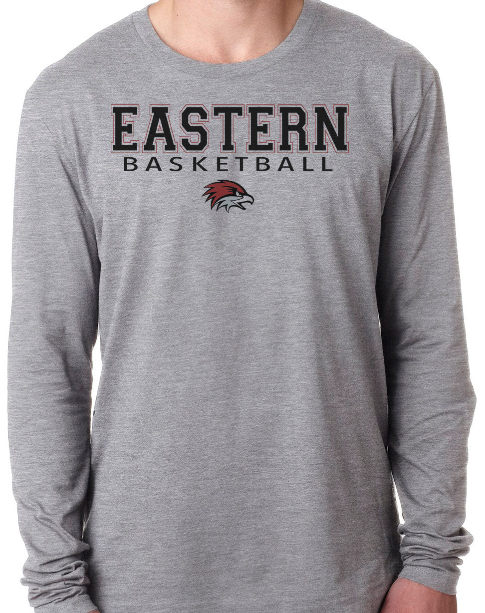EASTERN BASKETBALL HAWK HEAD Long Sleeve Unisex Tri-Blend T-Shirt