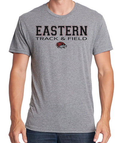 EASTERN TRACK & FIELD HAWK HEAD Men's Premium Short Sleeve Tri-Blend