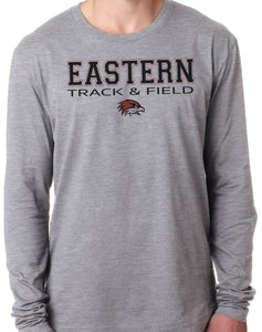 EASTERN TRACK & FIELD HAWK HEAD Long Sleeve Unisex Tri-Blend T-Shirt