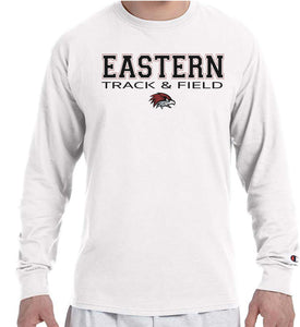 EASTERN TRACK & FIELD HAWK HEAD Champion Brand Long Sleeve White