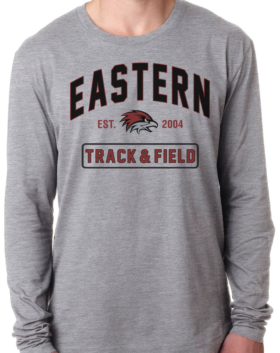 EASTERN TRACK EST Long Sleeve Unisex Tri-Blend T-Shirt
