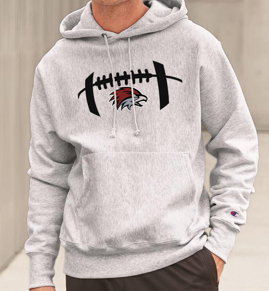 Football Hawk Head Reverse Weave Champion Hoodie Sweatshirt