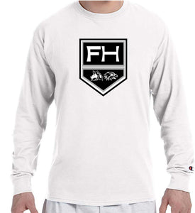 FHNE HOCKEY Champion Brand Long Sleeve White