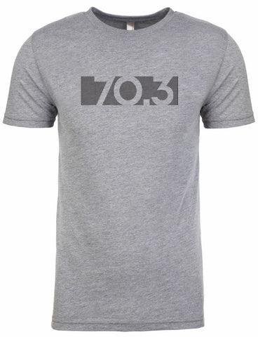 Half Ironman Tshirt For Men "70.3 bar code"