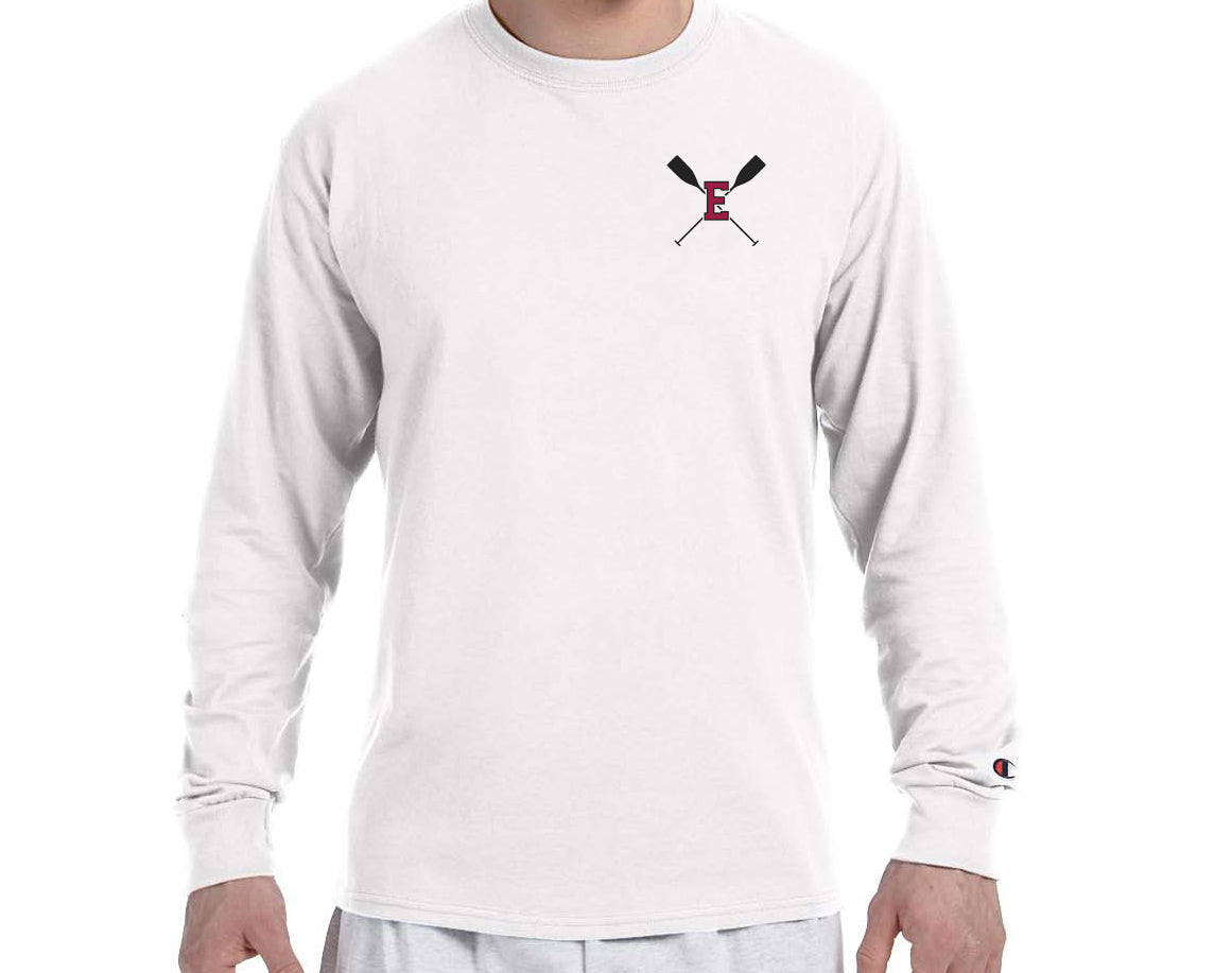 ROWING E OARS POCKET PRINT Champion Brand Long Sleeve White