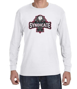 SYNDICATE Adult Long Sleeve Unisex White Tri-Blend T-Shirt