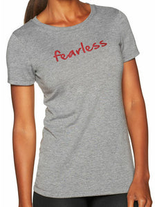 Women's short sleeve tshirt "fearless"