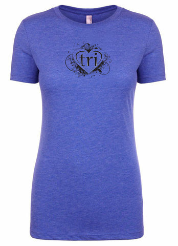 Women's short sleeve triathlon tshirt "heart tri" by Endurance Apparel