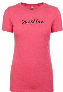 Women's Triathlon short sleeve tshirt "triathlon"